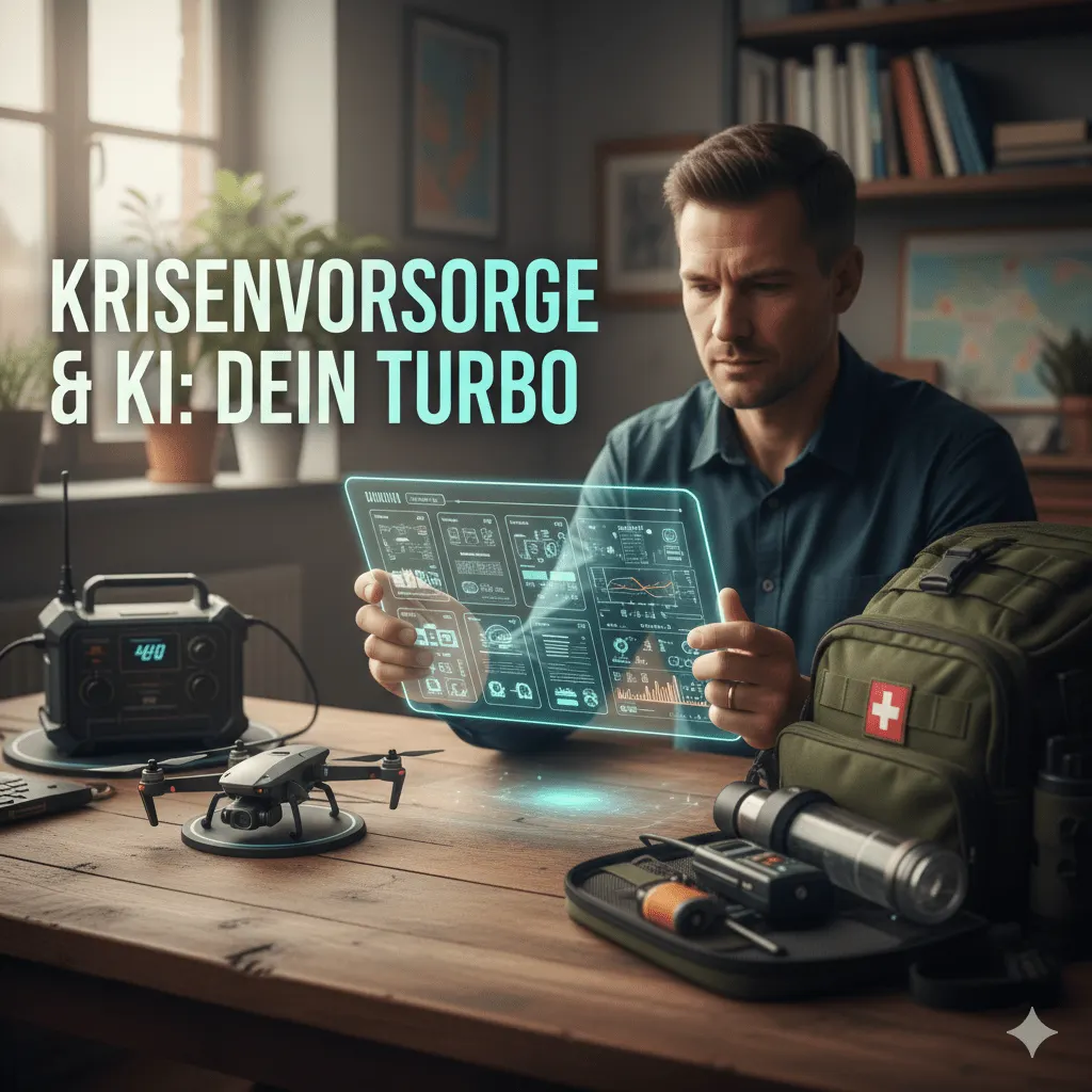 KI Krisenvorsorge, Survival KI Anleitung, Drohnen Katastrophenschutz, Notfall Offline PDFs, USB Stick Krisenwissen, Solar Powerbank Blackout, Smartphone Survival Tool, Wasserfilter Anleitung KI, Erste Hilfe Checkliste digital, Evakuierungsplan erstellen, Autarkie Technik, Notvorrat Planung KI, Offline Karten Krisen, Powerstation Notstrom, Drohnen Luftaufklärung, Krisenbibliothek USB, Wasseraufbereitung Guide, Hygiene Notfall digital